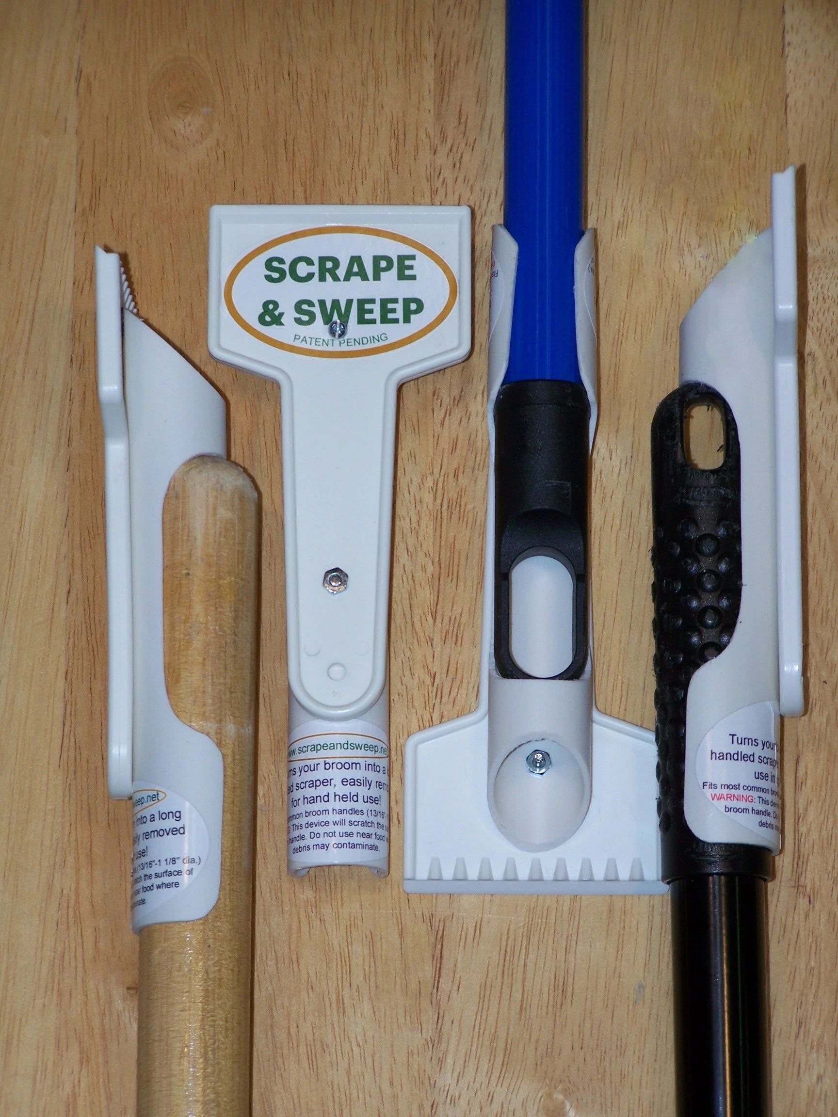 The Scrape & Sweep Broom Handle Attachment